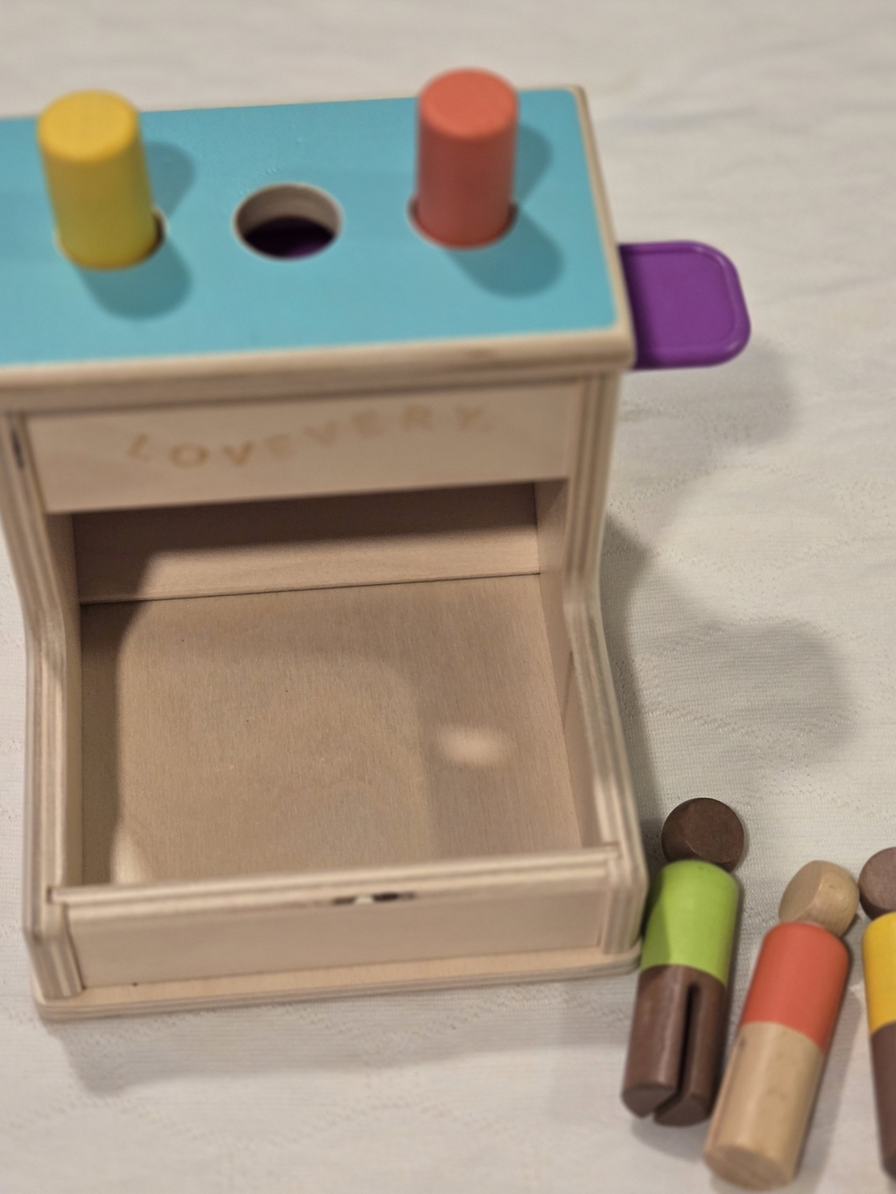 Lovevery Wooden Infant Toddler Learning Developmental Toy Peg Drop Colors